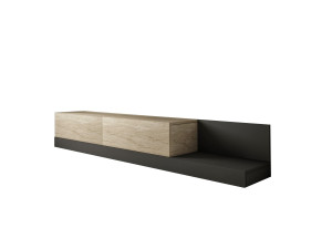 Meuble TV en bois " Major " -180 x 37 x 30 cm - Beige