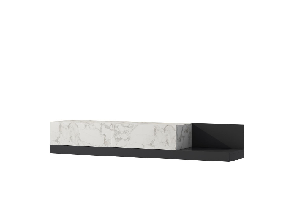 Meuble TV en bois "Major" - 180 x 37 x 30 cm - Gris