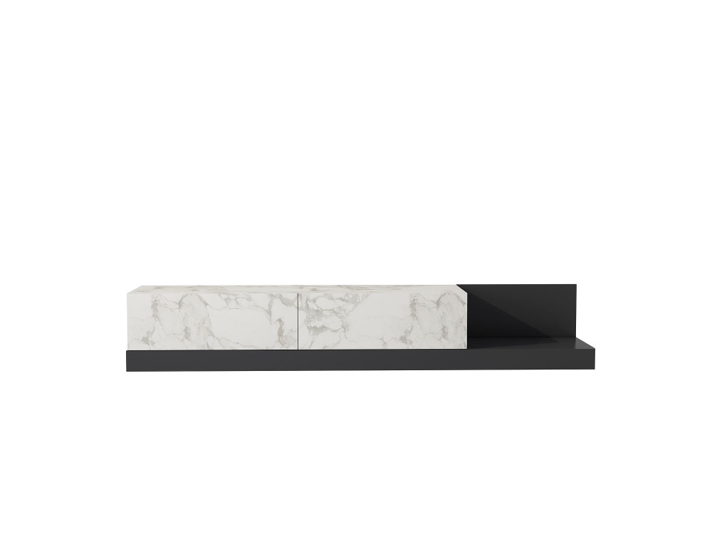 Meuble TV en bois "Major" - 180 x 37 x 30 cm - Gris