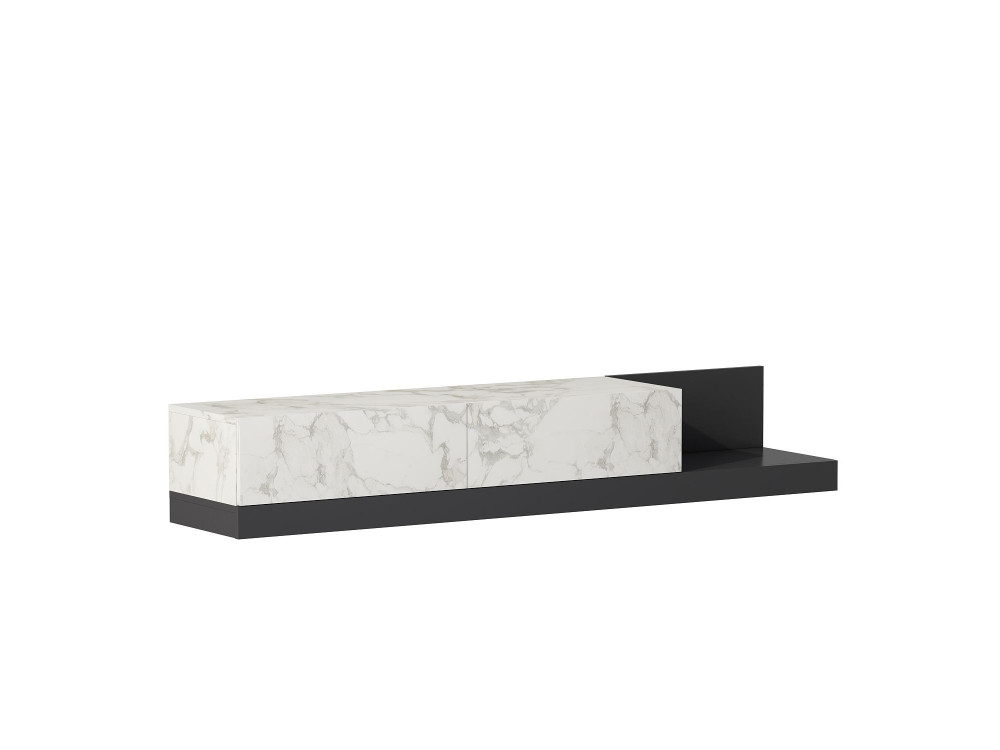 Meuble TV en bois "Major" - 180 x 37 x 30 cm - Gris