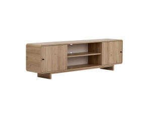 Meuble TV en bois "Mirel" - 180 x 34 x 52 cm - Chêne