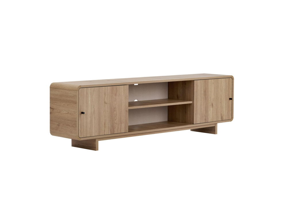 Meuble TV en bois "Mirel" - 180 x 34 x 52 cm - Chêne