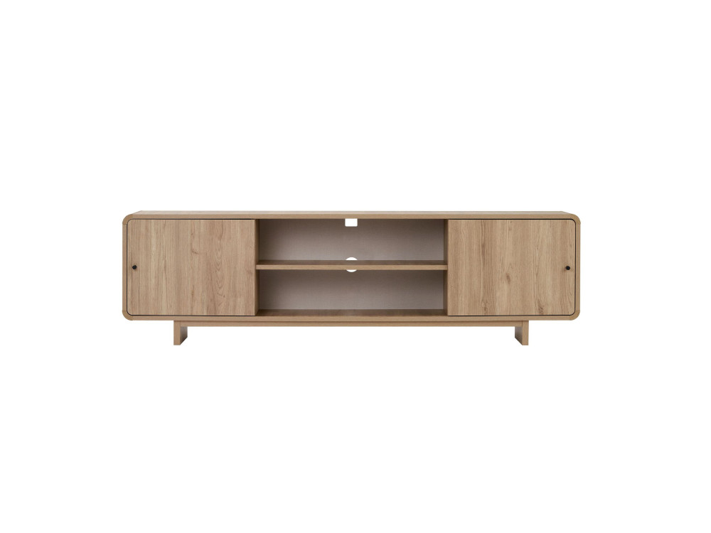 Meuble TV en bois "Mirel" - 180 x 34 x 52 cm - Chêne