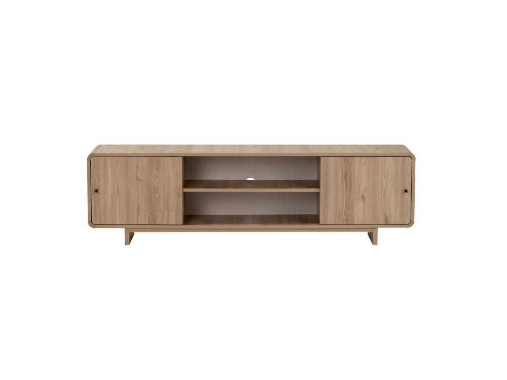 Meuble TV en bois "Mirel" - 180 x 34 x 52 cm - Chêne