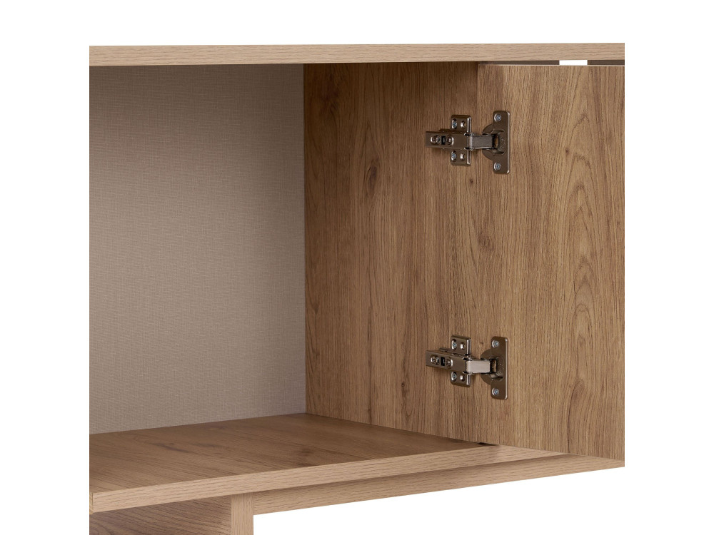 Meuble TV en bois "Mirel" - 180 x 34 x 52 cm - Chêne