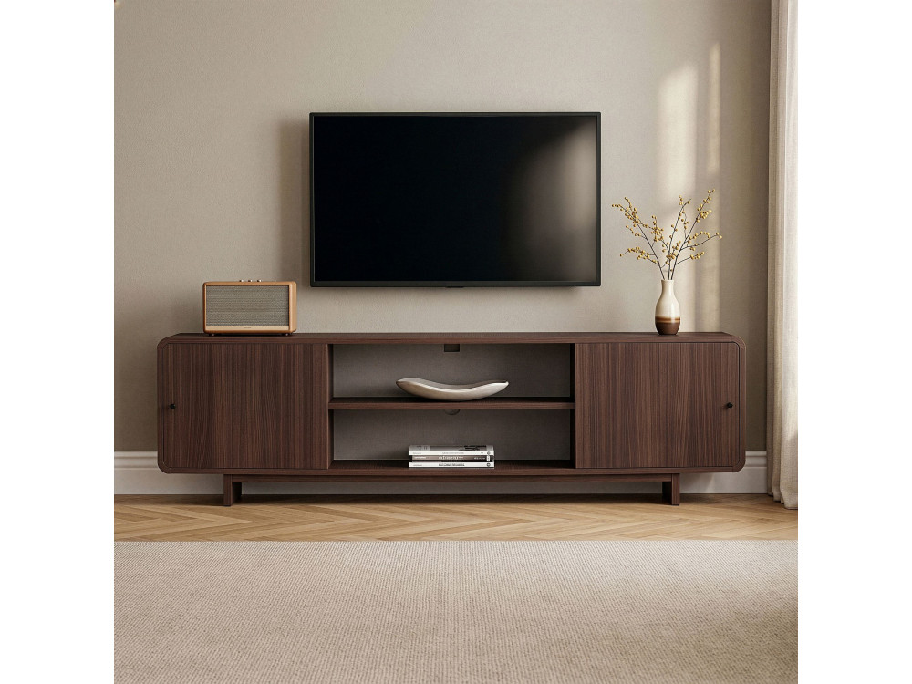 Meuble TV en bois "Mirel" - 180 x 34 x 52  cm - Marron