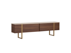 Meuble TV en bois "Onera" -180 x 30 x 50  cm - Travertin
