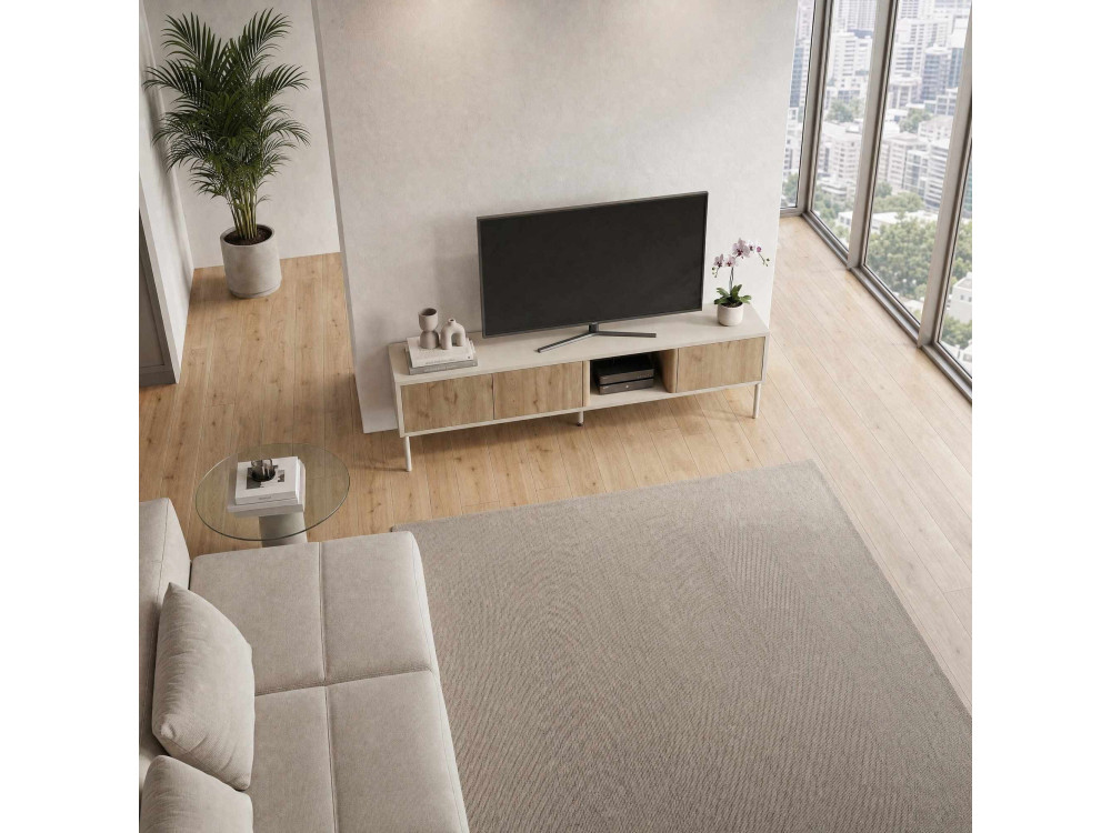 Meuble TV en bois "VENTRO" - 150 x 36 x 40 cm - Beige