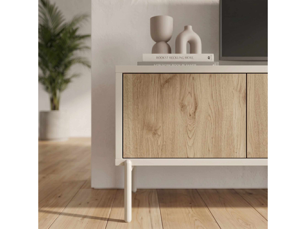 Meuble TV en bois "VENTRO" - 150 x 36 x 40 cm - Beige
