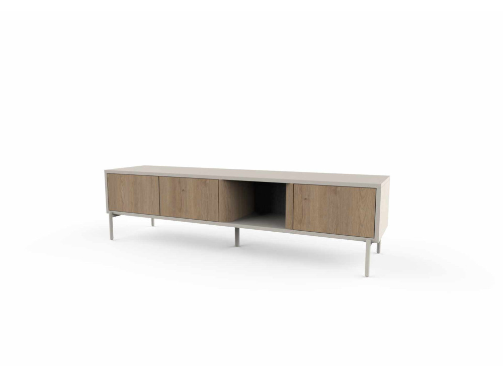 Meuble TV en bois "VENTRO" - 150 x 36 x 40 cm - Beige