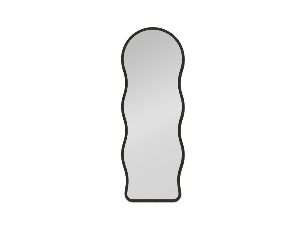 Miroir sur pied en bois "Asial" - 50 x 2 x 160 cm - Noir