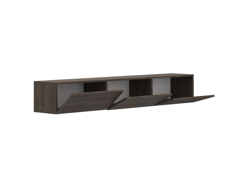 Meuble TV en bois "Ada" - 180 x 31 x 29 cm - Noyer