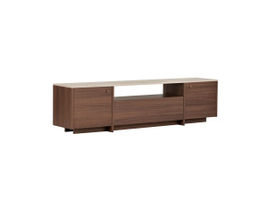 Meuble TV en bois "Alvar" - 180 x 35 x 46 cm - Travertin