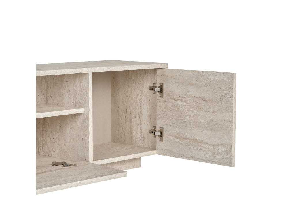 Meuble TV en bois "Alvar" - 180 x 35 x 46 cm - Beige