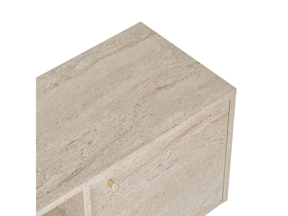 Meuble TV en bois "Alvar" - 180 x 35 x 46 cm - Beige