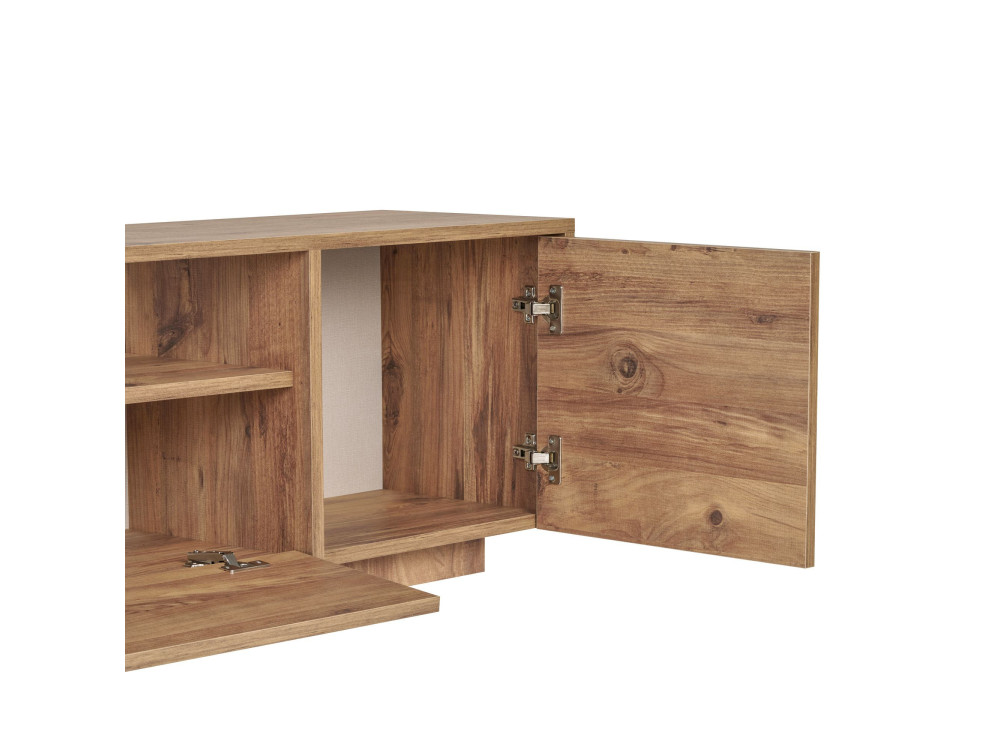 Meuble TV en bois "Alvar" - 180 x 35 x 46 cm - Pin Atlantique