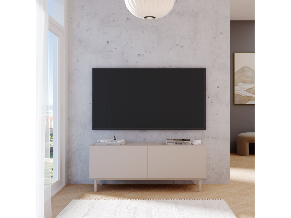Meuble TV en bois " Coast " - 120 x 47,3 x 36,8 cm - Sable