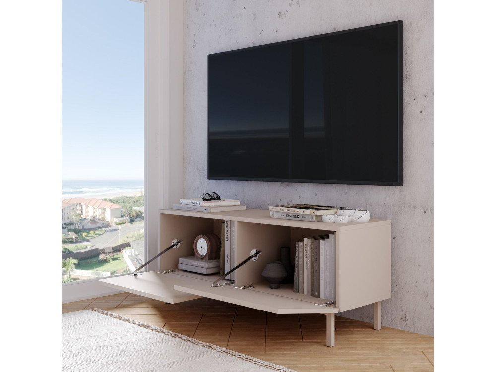 Meuble TV en bois " Coast " - 120 x 47,3 x 36,8 cm - Sable