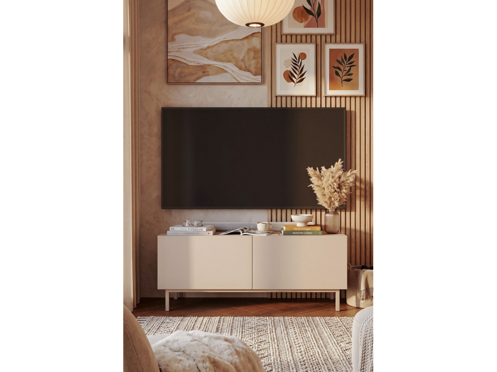 Meuble TV en bois " Coast " - 120 x 47,3 x 36,8 cm - Sable