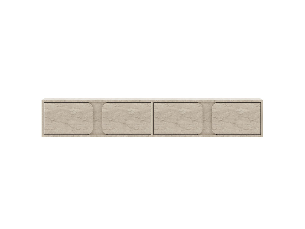 Meuble TV en bois " Helen " - 180 x 30 x 30 cm - Beige