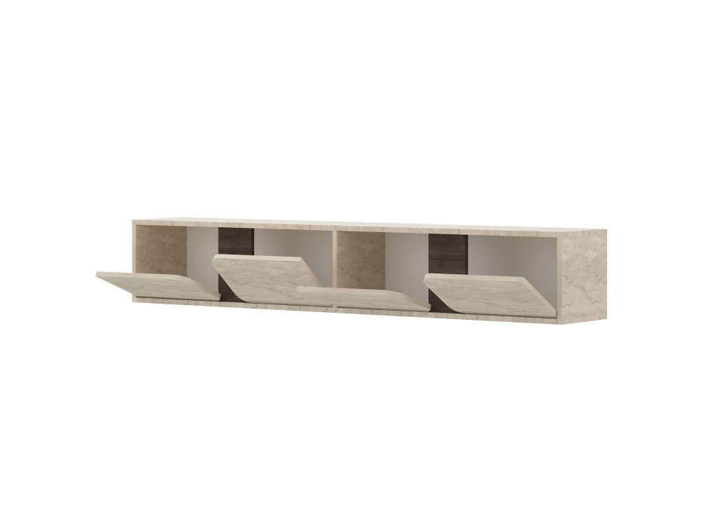Meuble TV en bois "Helen" - 180 x 30 x 30 cm - Travertin