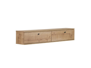 Meuble TV en bois "Ligne 140" - 140 x 25 x 25 cm - Beige