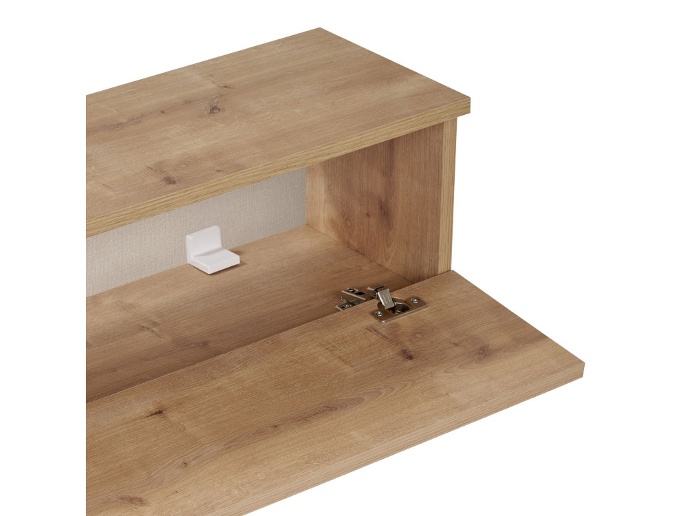 Meuble TV en bois "Ligne 140" - 140 x 25 x 25 cm - Beige