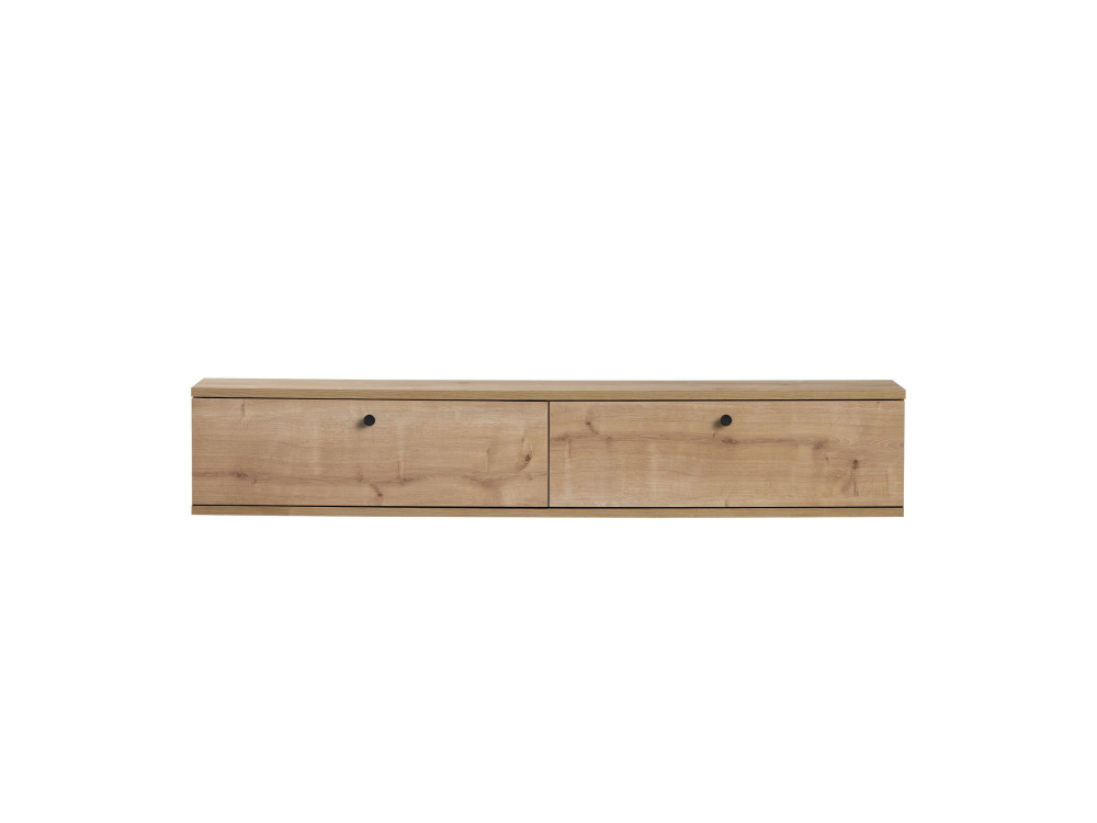 Meuble TV en bois "Ligne 140" - 140 x 25 x 25 cm - Beige