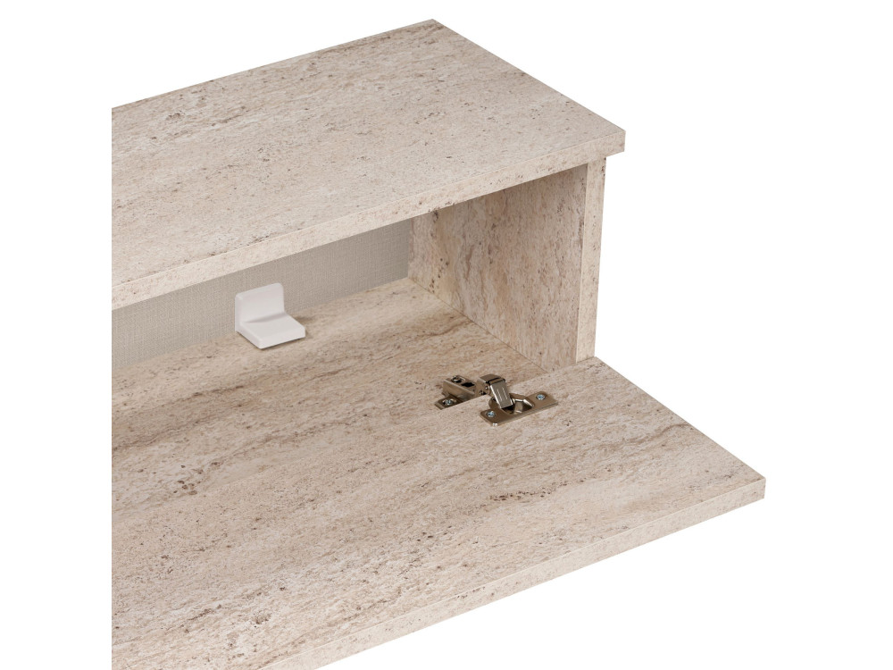 Meuble TV en bois " Ligne 140 " - 140 x 25 x 25 cm - Travertin