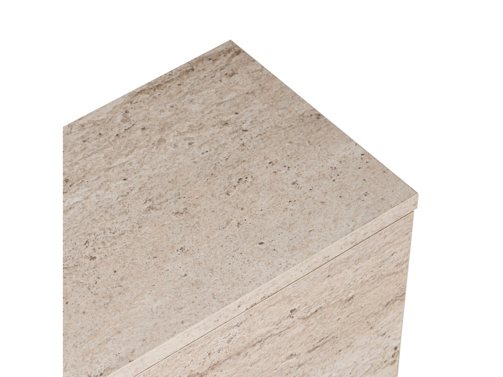 Meuble TV en bois " Ligne 140 " - 140 x 25 x 25 cm - Travertin
