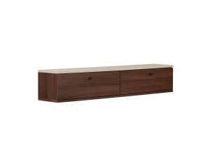 Meuble TV en bois "Ligne 140" - 140 x 25 x 25 cm - Marron