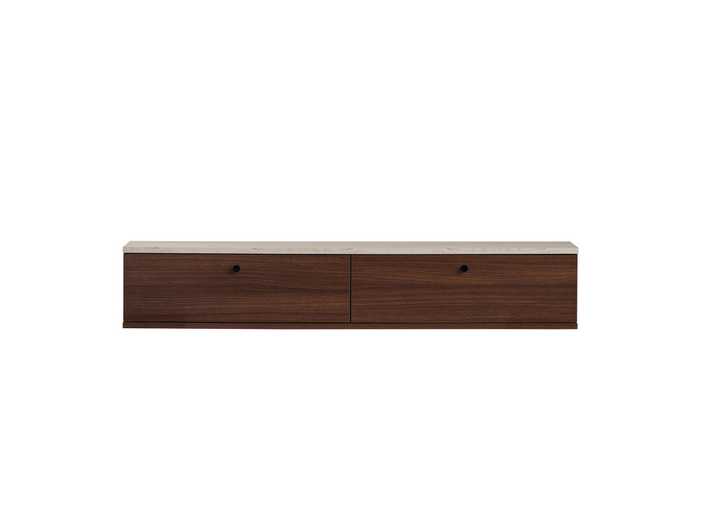 Meuble TV en bois "Ligne 140" - 140 x 25 x 25 cm - Marron