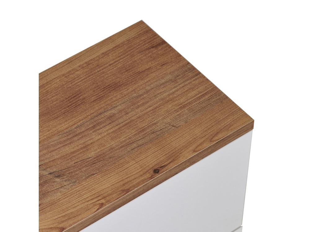 Meuble TV en bois "Ligne 140" - 140 x 25 x 25 cm - Blanc