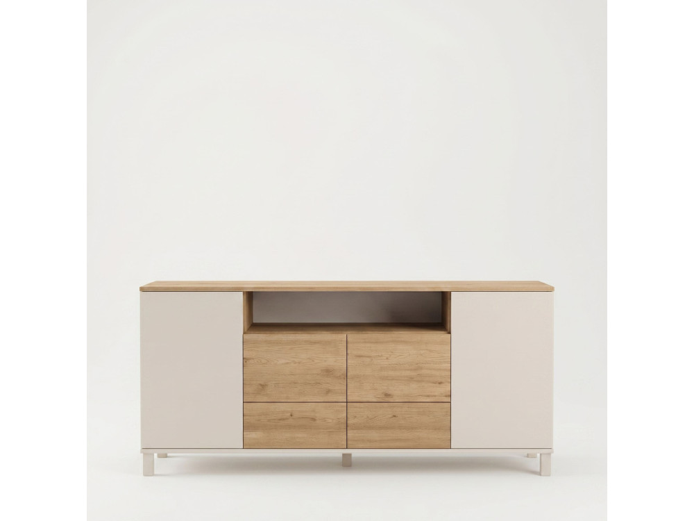 Console en bois "Mood" - 180 x 44 x 82 cm - Beige