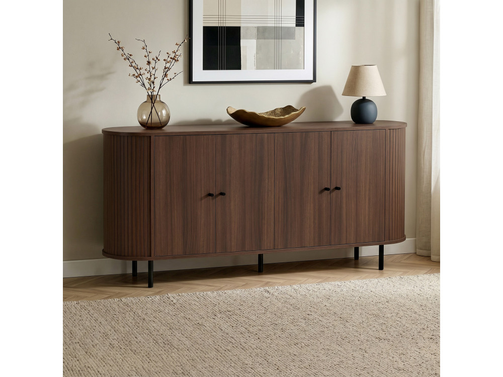 Console en bois "Noble" - 180 x 40 x 80 cm - Marron