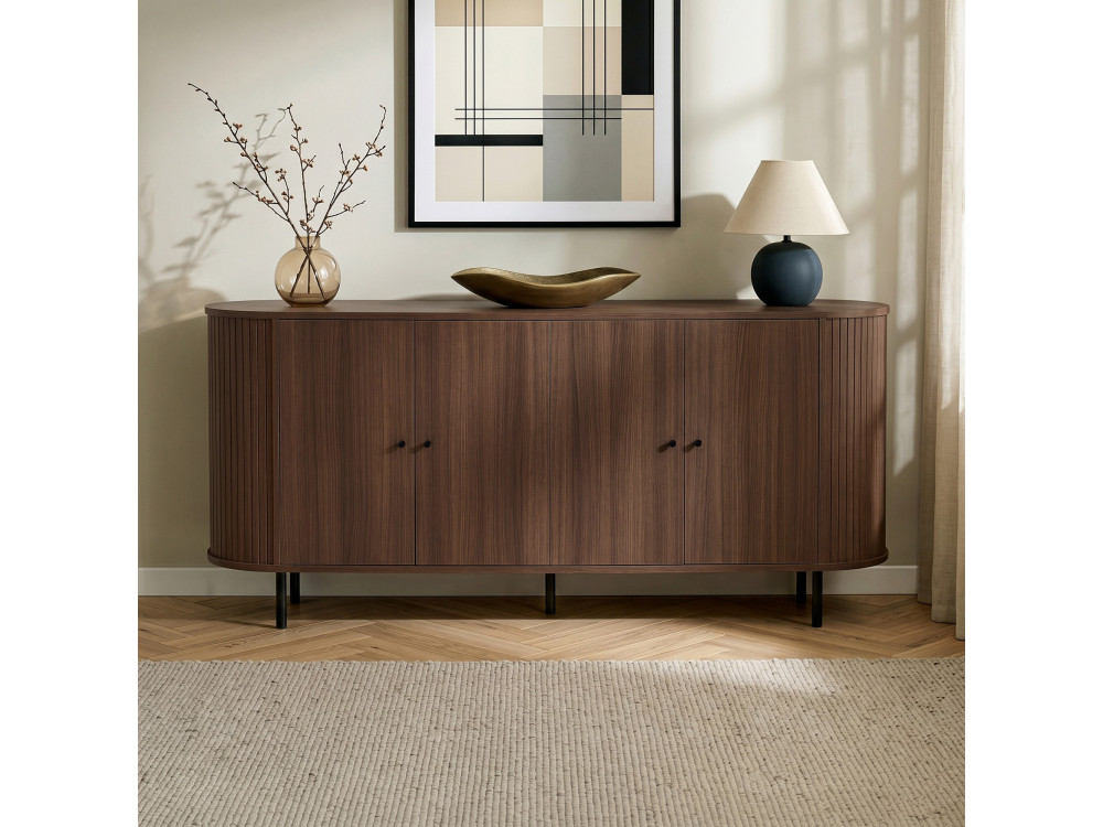 Console en bois "Noble" - 180 x 40 x 80 cm - Marron