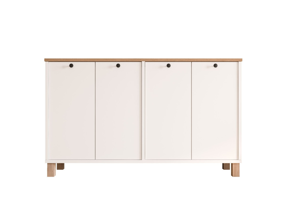 Console en bois "Nord" - 120 x 29 x 74 cm - Blanc