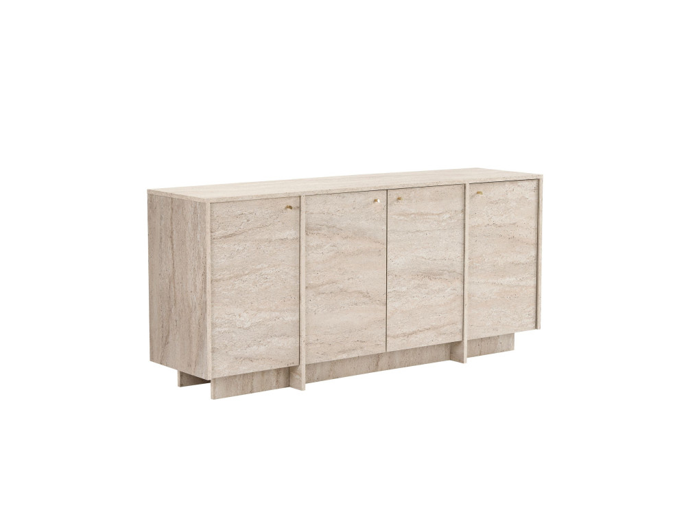 Console en bois "Varen" - 180 x 45 x 82 cm - Travertin