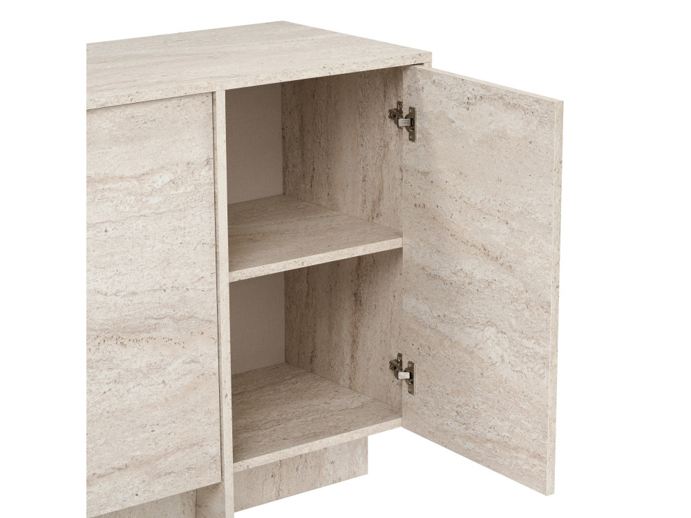 Console en bois "Varen" - 180 x 45 x 82 cm - Travertin