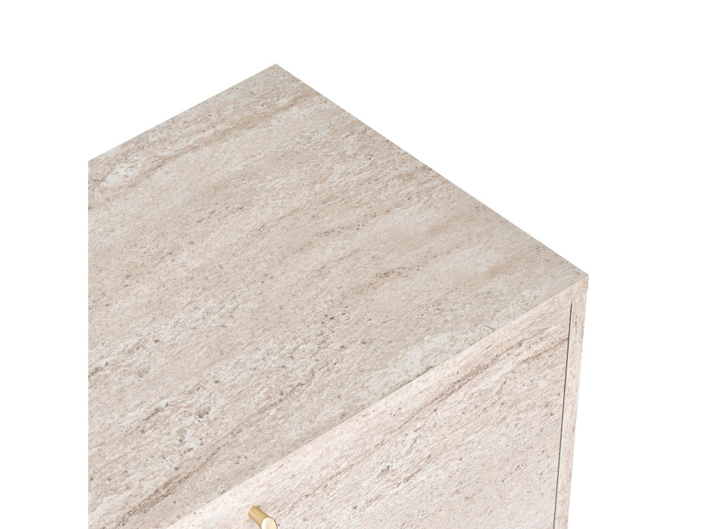 Console en bois "Varen" - 180 x 45 x 82 cm - Travertin