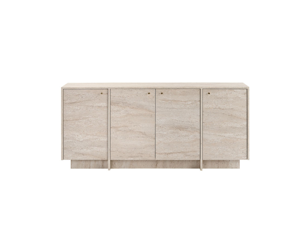 Console en bois "Varen" - 180 x 45 x 82 cm - Travertin