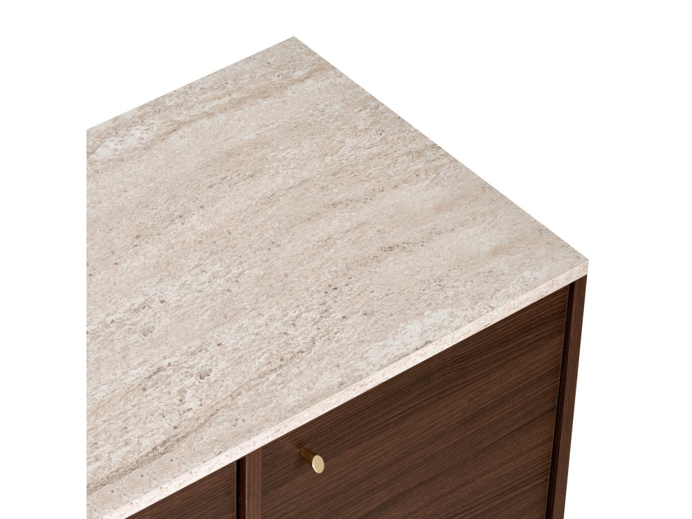 Console en bois "Varen" - 180 x 45 x 82 cm - Marron