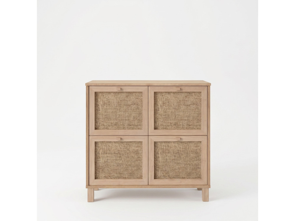 Meuble à chaussures en bois "Dune" - 90 x 35 x 85 cm - Chêne