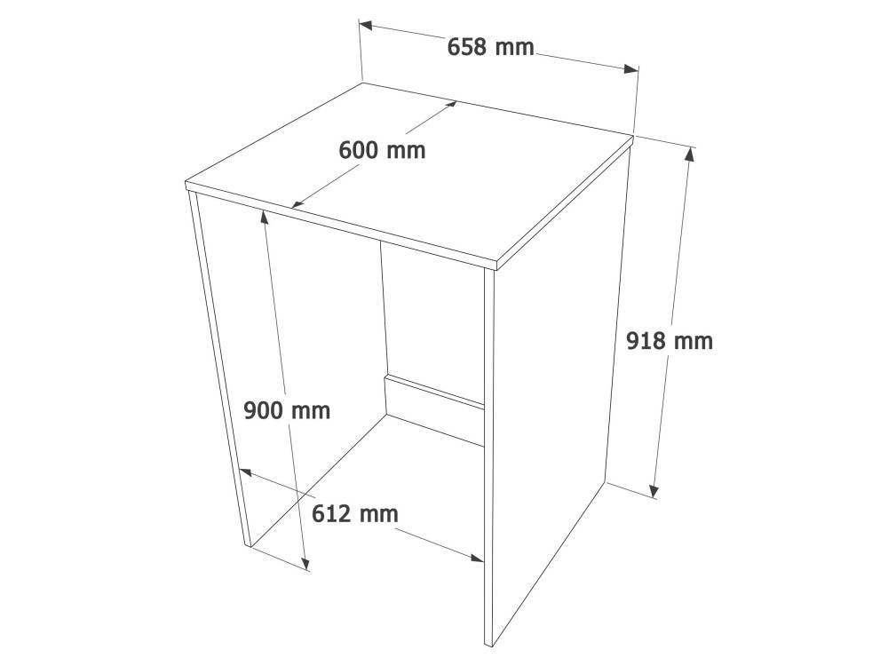 Meuble lave-linge en bois "Nord" - 66 x 60 x 92 cm - Blanc