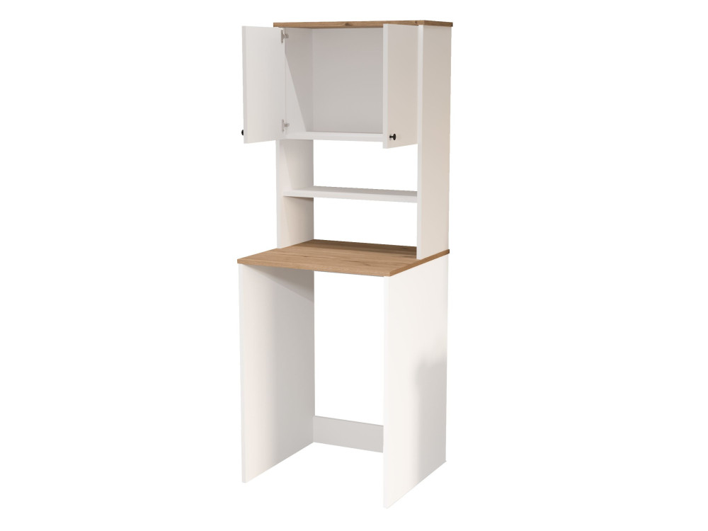 Meuble lave-linge en bois "Nord" - 66 x 60 x 183 cm - Blanc