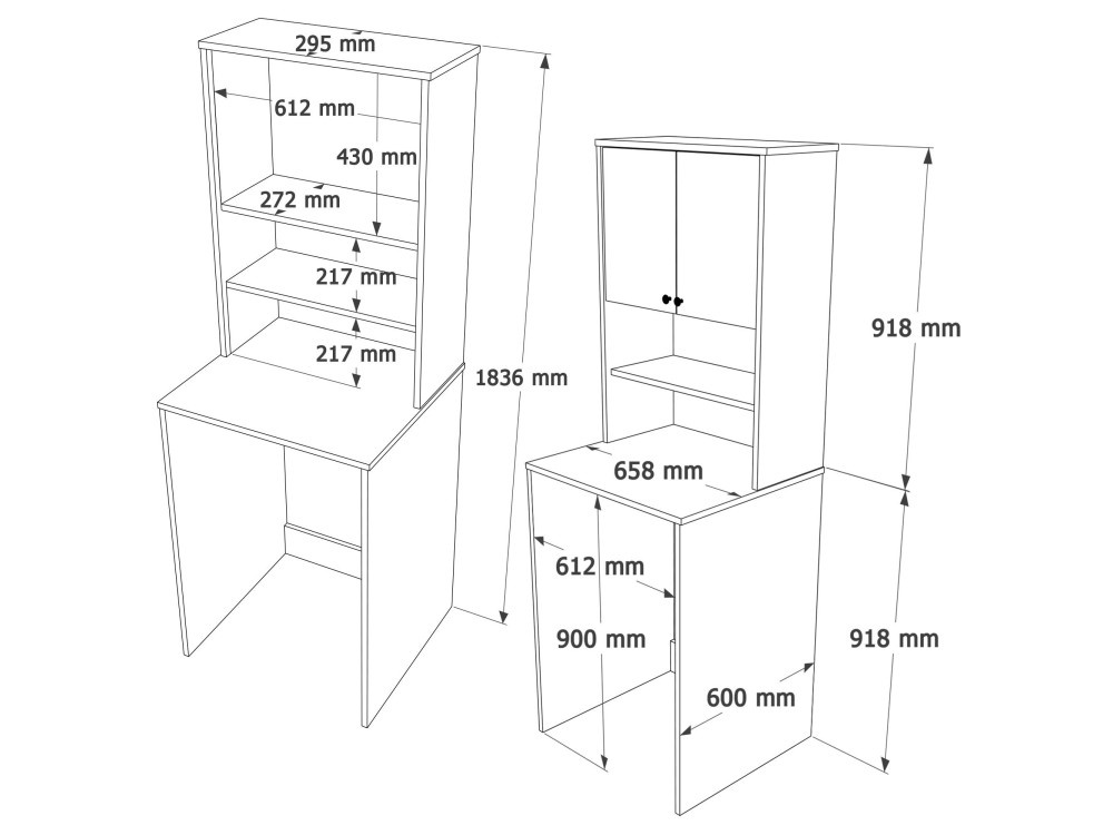 Meuble lave-linge en bois "Nord" - 66 x 60 x 183 cm - Blanc