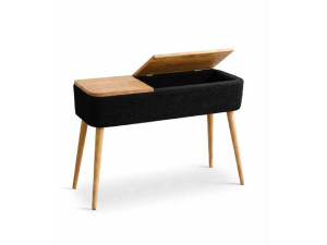 Buffet en bois " Sole " - 90 x 90 x 30 cm - Noir