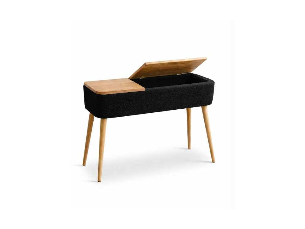 Buffet en bois " Sole " - 90 x 90 x 30 cm - Noir