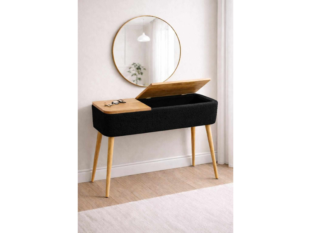 Buffet en bois " Sole " - 90 x 90 x 30 cm - Noir