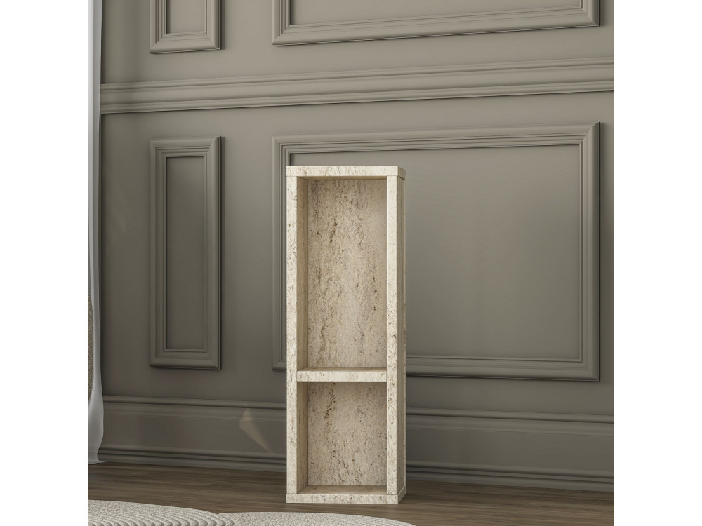 Table d'Appoint en bois " AD108 " - 20 x 18 x 60 cm - Travertin